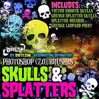 Grunge Skull Splatter