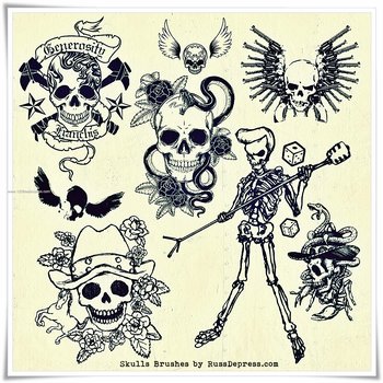 Retro Skulls