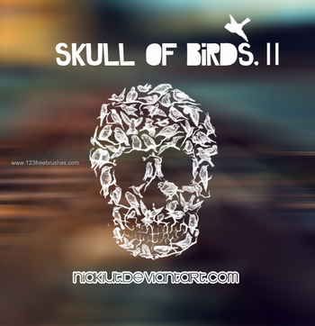 Skull Made of Birds