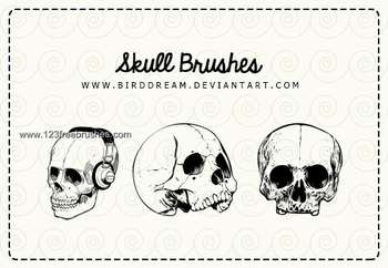 Skull Wearing Headphone
