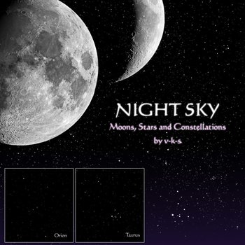 Night Sky Stars and Moon