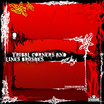 Photoshop Free Tribal Corners Brushes