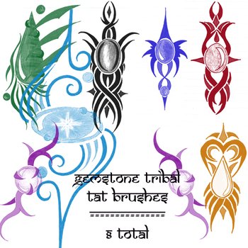Photoshop Free floral tribal Brushes