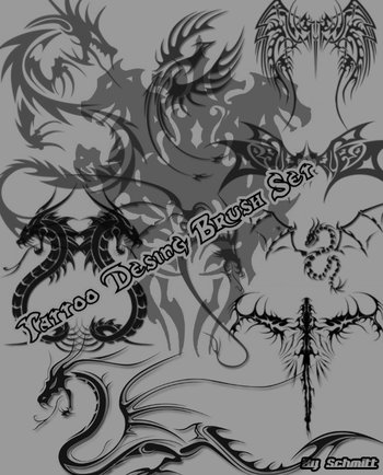 Photoshop Free tattoo design Brushes