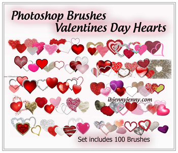 Abstract Glitter Hearts