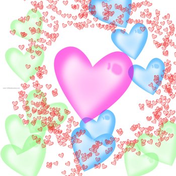 Abstract Shiny Hearts