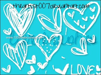 Cute Scribble Hearts