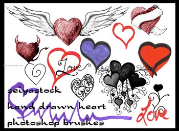 Hand Drawn Winged Heart