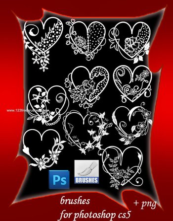 Valentine Floral Hearts