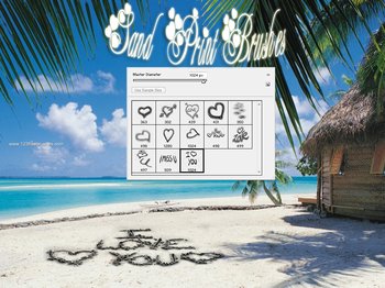 Valentines Sand Print