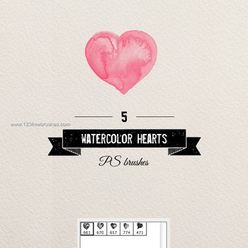 Watercolor Hearts