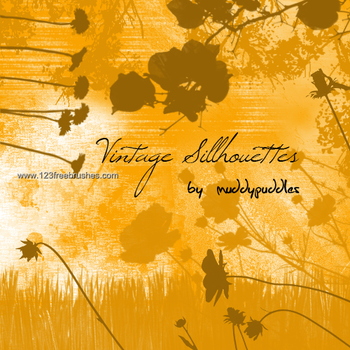 Vintage Plants Silhouettes