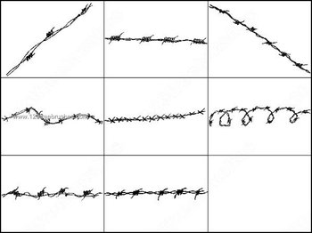 Barbed Wire Photoshop Brushes