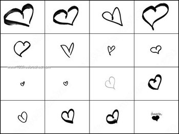 Hand Drawn Heart Brushes Photoshop