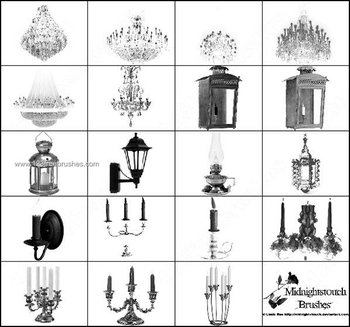 Chandelier – Lantern – Candelabra – Lamp Photoshop Brush