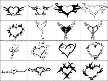Free Tribal Heart Brushes