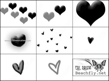 Hearts Valentines Brush