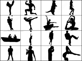 High Resolution People Silhouette Brushes