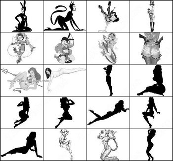 Photoshop Silhouette Sexy Girls Brushes