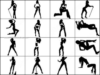 Dancer – Singer Silhouette Photoshop Brushes