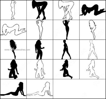 Free Photoshop Brushes Girls Silhouettes