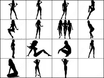 Sexy Girls Silhouettes Photoshop Brush