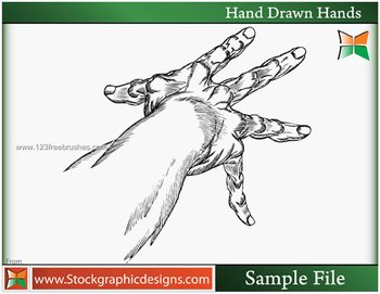 Hand Drawn Hands Vector and Photoshop Brush
