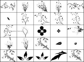 Photoshop Nature Brushes – Leaf and Flower