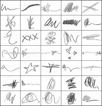 Scrawl and Scribble Brushes for Photoshop CS
