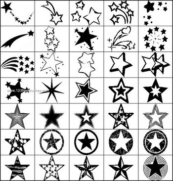 Free Star Shape Photoshop Brushes