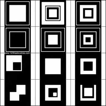 Free Squares Photoshop Brush Pack