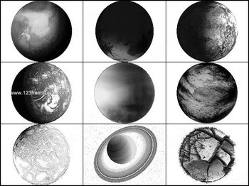 Planet – Space – Moon – Earth – Galaxy Photoshop Brushes