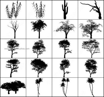 Trees Photoshop Brush Set